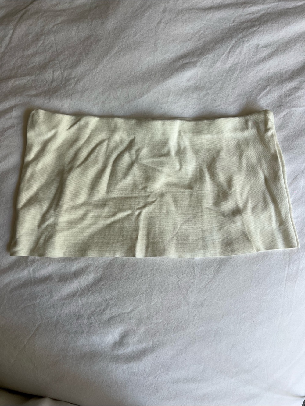 Zara White Strapless Bandeau Top